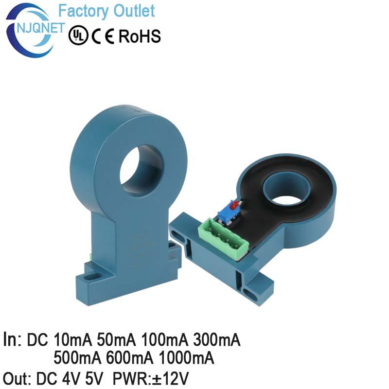 DC Leakage Current Transducer QNLC1 50mA 100mA 300mA 600mA 800mA 5V 4V Hall Current Transformer Residual CT Sensor zero Phase