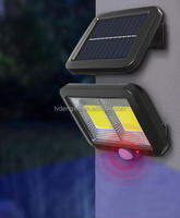 Lámpara LED Solar con Sensor de Movimiento, Lámpara de Seguridad para Exteriores, Ahorro de Energía, Iluminación de Pared para Jardín, Patio