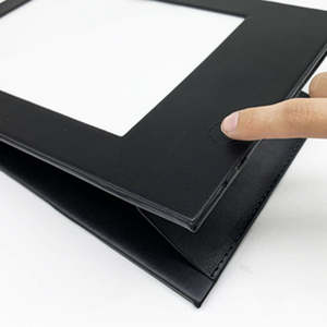 เมนูหนัง PU สีดำคุณภาพสูง พร้อมไฟ LED 2 ด้าน สำหรับวางบนโต๊ะ ขนาด A5 A6 - Product Image 6