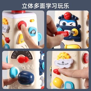 Juego de Juguetes de Construcción Educativos Multifuncionales con Grúa, Maquinaria de Elevación, Música y Luz, de Plástico, para Edades de 10 a 12 Meses - Product Image 3