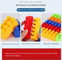 Ensemble de blocs de construction de grande taille pour enfants, 100 pièces, jouet en plastique pour l'éducation préscolaire, maternelle