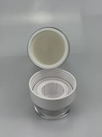 Conteneur à pilules en acrylique double couche épais, de qualité alimentaire, avec couvercle à vis, bouteille vide pour compléments alimentaires, capsules, poudre