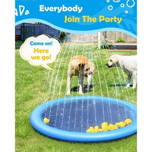 Piscine gonflable bleue pour chiens et enfants, épaisse et durable, pour l'extérieur, installations aquatiques de divertissement - Product Image 6