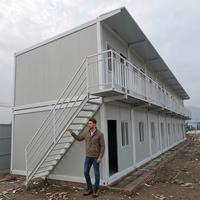 Maison modulaire préfabriquée de taille personnalisée, maison de bureau miniature préfabriquée, maison préfabriquée à assembler