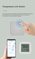 Super-mini TH05 BLE 5.0 Capteur de température et d'humidité Tuya Thermomètre intelligent Thermomètre LCD Support Alexa,Google