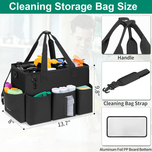 Multi Purpose Kitchen Cleaning <b>Storage</b> Bag Organiser Tote <b>for</b> Indoor Outdoor Housekeeping <b>Storage</b> Large Capacity Organiser Tote - Product Image 2