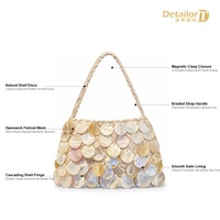 Sacs à main de créateur de marque, mini sac à poignée supérieure en forme de coquille, tissé au crochet, fermeture magnétique, sac de vacances vintage, vente en gros