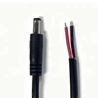 Câble d'alimentation mâle DC5.5*2.5mm à conducteur en cuivre et gaine en PVC, personnalisé en usine, pour charge basse tension 12V 24V