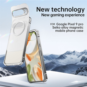 Funda Magnética Híbrida con Marco Metálico para Google Pixel 10 9 Pro XL 10 9 8 Pro 10a 9a, Carcasa Trasera Transparente Esmerilada de PC, Resistente a Impactos - Product Image 5