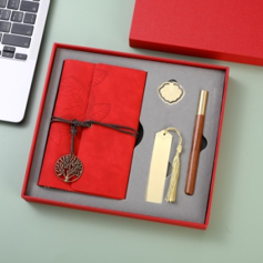 Lot de carnets A5 à couverture rigide avec stylo, porte-cartes USB, porte-cartes de visite en cuir PU, reliure cousue, cadeau d'entreprise pour professionnels - Product Image 2