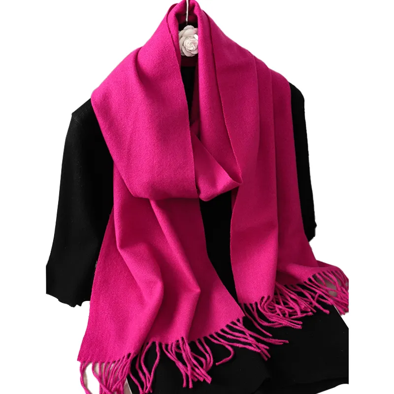 Winter Scarfs Shawls tassels Imitation Cashmere hijab two-sided Polyester Adult scarves Women stylish