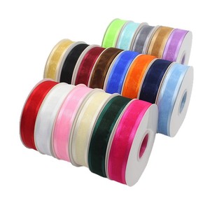 FangZHI Organza Ribbon 2.5Cm Wide Edge Solid Color Nylon Decorative Ribbon For Bouquets Hair Accessories DIY - Product Image 5