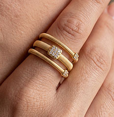 S925 Sterling <b>Silver</b> Three Layer Open <b>Ring</b> Inlaid With Square Moissanite <b>Adjustable</b> Stackable Jewelry Gift For Women Daily Wear - Product Image 6