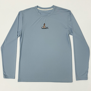 T-shirt graphique de protection UV pour hommes en nylon et élasthanne extensible 4 directions avec logo sérigraphié – Vêtements de pêche professionnels en gros - Product Image 1