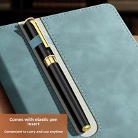 Carnet transfrontalier personnalisé A5/B5 en PU doux au toucher, pour bureau et affaires, de haute qualité, avec logo imprimable, bloc-notes haut de gamme sans fil