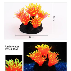 Plantes d'aquarium artificielles écologiques SUNSUN - Matériel en silicone, forme irrégulière réaliste, affondement rapide pour aquarium - Product Image 5