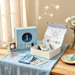 Baraja de Cartas del <span class=keywords><strong>Tarot</strong></span> de Papel Brillante Ecológico con Logotipo Personalizado al por Mayor, Esquinas Redondeadas, Impresión a Todo Color, Caja de Papel Personalizada para Juegos - Product Image 1