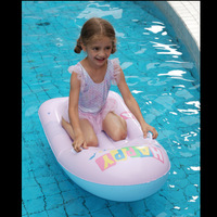 Bouée gonflable rayée avec porte-gobelet - Transat aquatique portable en PVC pour adultes, radeau flottant pour la plage et la natation estivale