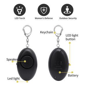 Vente en gros de porte-clés de sécurité d'alarme personnelle en forme d'oeuf mignon pour femmes porte-clés d'alarme avec LED pour l'auto-défense et l'urgence - Product Image 2