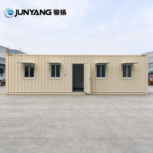 สำนักงานคอนเทนเนอร์สำเร็จรูปขนาด 40HQ High Cube โครงสร้างเหล็กแบบพกพาสำหรับไซต์ก่อสร้าง  คอนเทนเนอร์ขนส่ง - Product Image 1