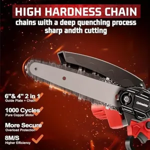 Mini <span class=keywords><strong>Chainsaw</strong></span> <span class=keywords><strong>2025</strong></span> nâng cấp 6-inch Mini <span class=keywords><strong>Chainsaw</strong></span> không dây pin-powered cầm tay di động cho cắt gỗ - Product Image 3