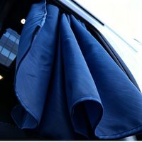 Rideau occultant pour camion, rayé bleu, en tissu polyester épais, occultant la lumière, sur mesure, pour cabine Scania, facile à installer