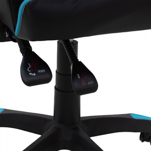 Chaise de jeu classique noire et bleue, ergonomique, à dossier haut, pivotante et réglable, pour joueurs et <span class=keywords><strong>bureau</strong></span> - Product Image 5