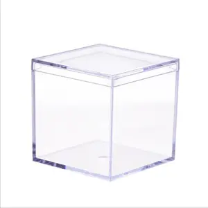 Square Transparent Box Ps Hard Plastic Food Packaging Candy Box Acrylic Gift Boxes