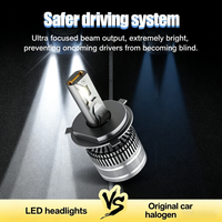 Phare LED Sun Rise A100 H7, nouvelle version, IP67, installation non destructive, projecteur haute luminosité intégré 200W 12V universel