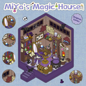 Haute qualité dessin animé découpé bricolage décoration MiYa's Magic House paysage autocollants calme livres papeterie pour enfants - Product Image 2