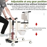 Chaise de transfert pour patient à domicile 180 ° Commode à siège séparé pour personnes âgées, pour le transfert du lit à la toilette, facile à utiliser