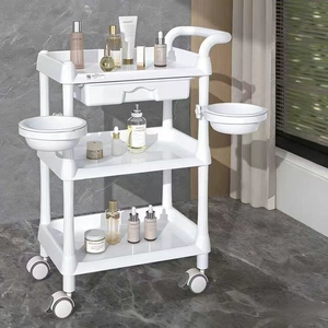 รถเข็นเสริมสวย ร้านเสริมสวย รถเข็นเก็บอุปกรณ์เคลื่อนที่สำหรับทำเล็บ ต่อขนตา ทำผม สักคิ้ว ร้านทำผม - Product Image 3