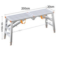 Échelle mobile pliable en aluminium réglable, plateforme de travail sécurisée, pour atelier moderne, garantie 1 an - Offre Spéciale