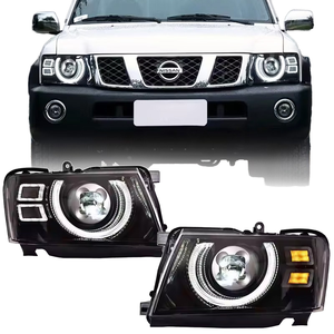 Mới 2005 2022 cho Nissan tuần tra y61 Led Đèn Pha lắp ráp DRL Đôi Chùm ống kính chiếu 6000K màu 12V Xe dẫn đầu đèn - Product Image 1