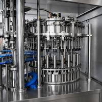 Machine de remplissage précise pour boissons gazeuses, unité d'embouteillage automatique 3 en 1 pour la production de boissons gazeuses en bouteille PET