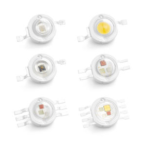 1W 3W 5W Chip de luz <span class=keywords><strong>LED</strong></span> de alta potencia Blanco cálido frío Rojo Verde Azul Amarillo Rosa Naranja Ámbar Cian RGB RGBW UV IR SMD COB Lámpara Bead - Product Image 1