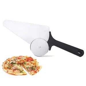Pemotong Pizza Stainless steel, pisau pemotong pie, roda pizza, pengiris pie, pemisah pizza