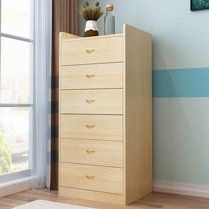 Cómoda de Madera Maciza para Dormitorio y Sala de Estar, Mueble de Almacenamiento de Madera con Cuatro, Cinco o Seis Cajones, Zapatero - Product Image 5