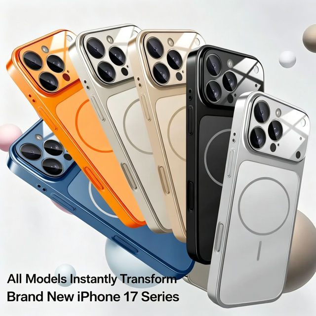 For IPhone 17 Pro Pm Corning Glass Matte Case for Apple 11-16 Seconds Change 17 Series Magnetic Plating Phone Case