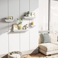 Étagère murale de rangement en bois, ensemble de 4 pièces, étagère de présentation, étagère flottante blanche, 60,96 cm, chambres à coucher, salons, salles de bain, maison, métal