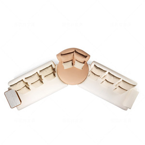 Divano Monoposto Visionnaire - Design Moderno e Minimalista in Tessuto Chenille e Pelle Bovina, Garanzia di 451 Anni, Personalizzato nel Zhejiang - Product Image 6