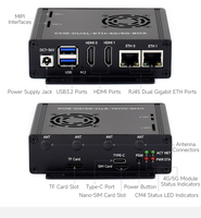 Carte de développement Ethernet double pour Raspberry Pi CM5, prend en charge les modules 4G/5G, double interface MIPI, prise en charge du module PoE, Waveshare
