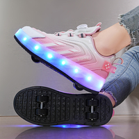 Chaussures à roulettes LED rechargeables pour enfants qui aiment le patinage et la marche Chaussures à roulettes pour enfants