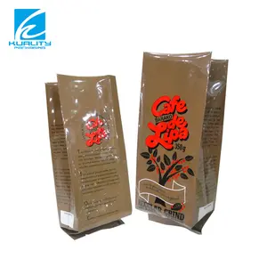 Flexibele Gelamineerd Zijvouw Plastic Folie Verpakking Voor Gemalen Koffie