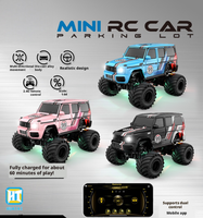 Voiture télécommandée Hot Mini 4x4 à drift, modèle réduit 1:64 en métal, voiture de course tout-terrain RC avec lumières pour enfants