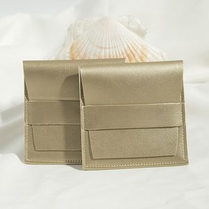 Almohadillas de inserción para embalaje de joyería con cremallera personalizada, contenedor de joyería de piel sintética para anillos con logotipo, exhibición de joyería personalizada - Product Image 4