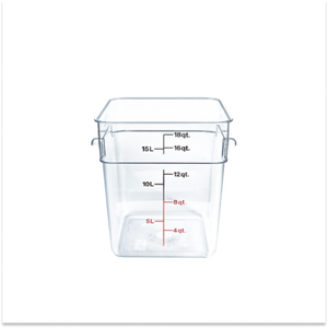 12 Quart Square Clear <b>Plastic</b> <b>Kitchen</b> Storage Box Container for Commercial Catering and Home Prep Durable Leakproof BPA Free - Product Image 2