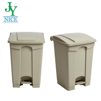 Poubelle de rue extérieure en PP avec pédale, ignifuge, pour déchets, rectangulaire, pour hôtel, cuisine, plastique, 30L, 45L, 68L, 87L, médical