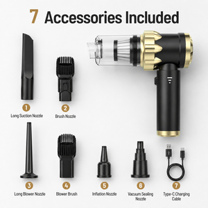 6000Pa Cordless Handheld <b>Car</b> Vacuum Cleaner Portable 2 in 1 Air Duster <b>Blower</b> Rechargeable Type C for Auto Home Office OEM ODM - Product Image 3