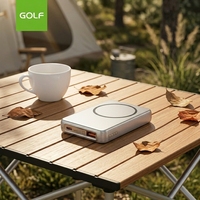 Chargeur portable au lithium avec écran LED, vente en gros, charge rapide PD 20W, câble intégré, aimant, batterie externe sans fil 5000mAh